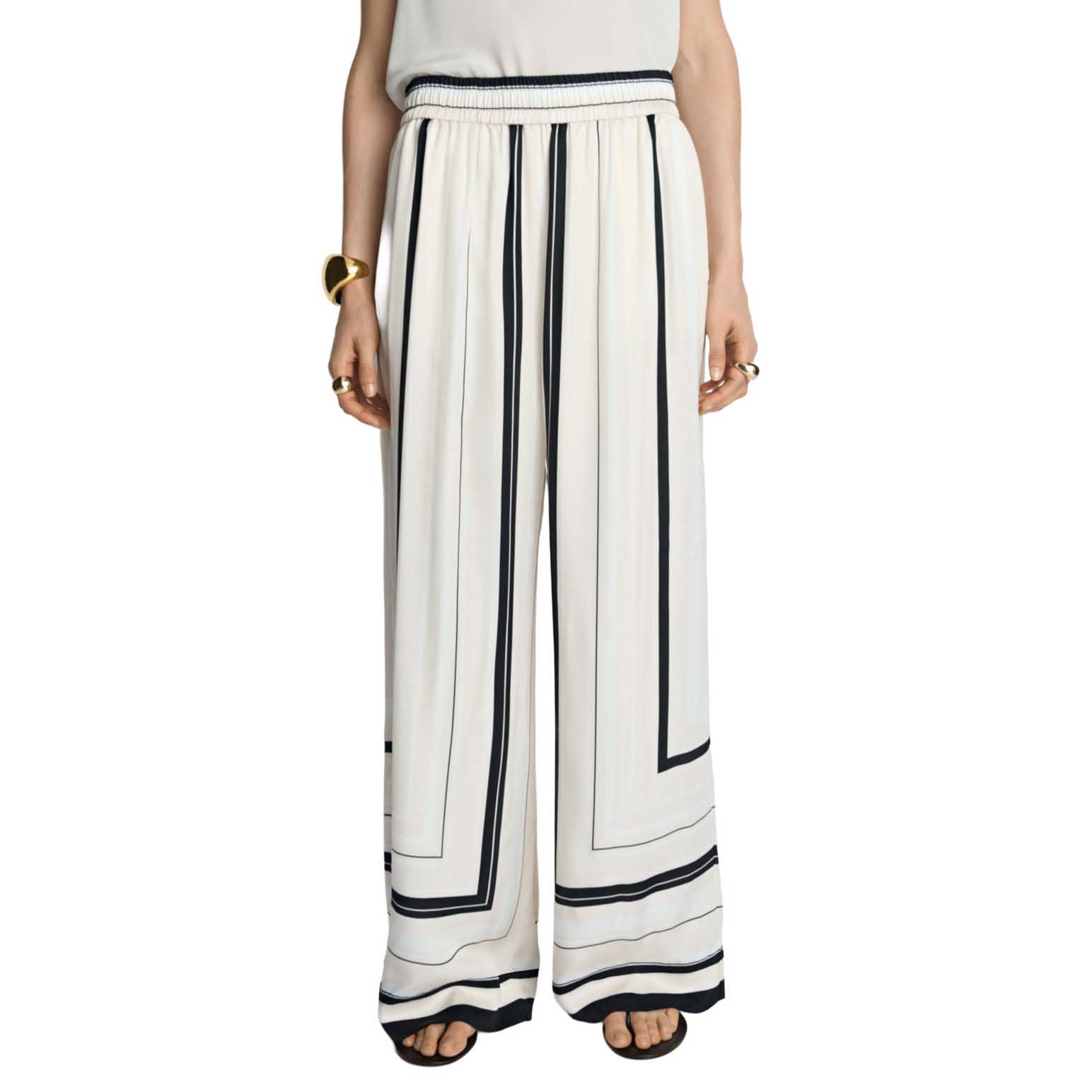 Veronika Maine Twill Scarf Print Pant